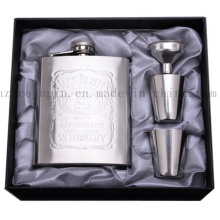 OEM Stainless Steel Cup Hip Flask Set for Business Gift